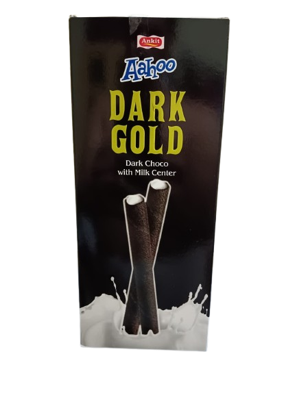 Ankit Aahoo Dark Gold Dark Choco Milk-centered Wafer Roll